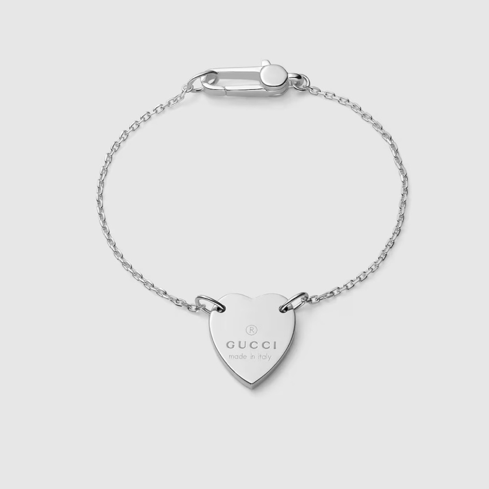 Authentic Gucci heart Sterling Silver Bracelet with original box & booklet - Picture 3 of 7